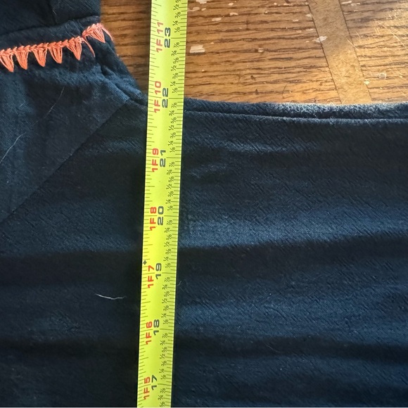 Umgee Black Top with Colorful Embroidered Sleeves - Picture 7 of 7